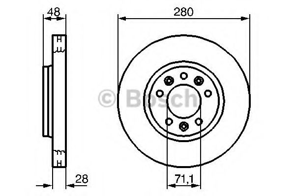 Гальмівні диски передні 0986479266 Bosch