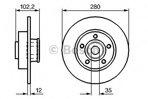 Купити 0986479271 Bosch Диск заднього гальма