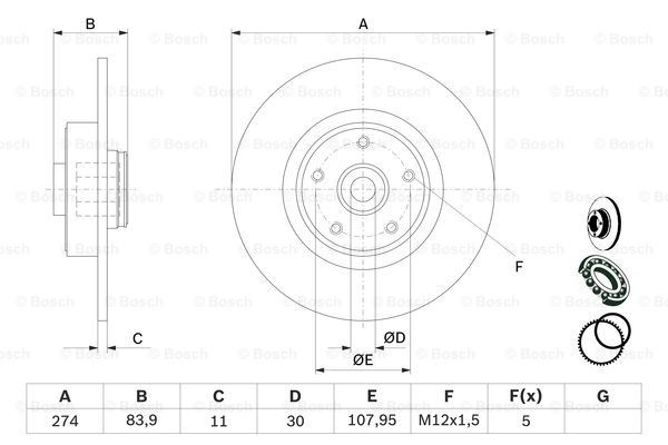 Задні дискові гальма Bosch 0986479273 ціна, від 80.57 USD