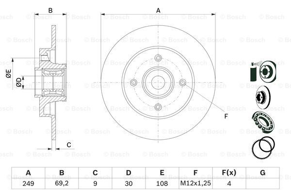 Гальмівні диски 0986479275 Bosch