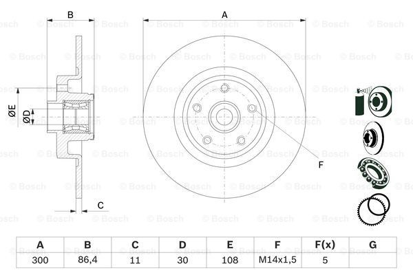 Гальмівні диски 0986479276 Bosch