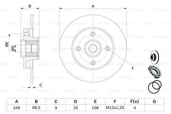Купити 0986479279 Bosch Диск заднього гальма