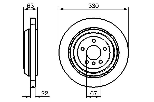 Купити 0986479285 Bosch Диск заднього гальма