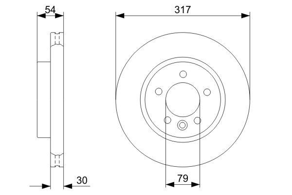 0986479287 Bosch Гальмо дискове переднє