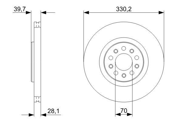 Гальмівні диски передні 0986479290 Bosch
