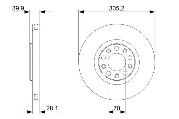 Диск переднього гальма Bosch 0986479293 ціна, від 45.22 USD