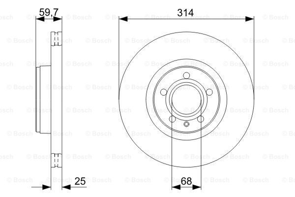 0986479301 Bosch Гальмо дискове переднє
