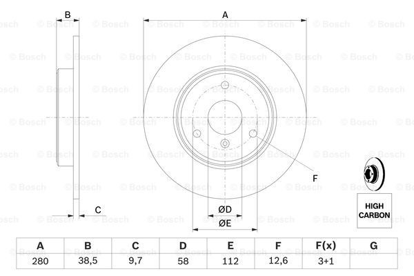 Купити 0986479305 Bosch Ротор гальмівний