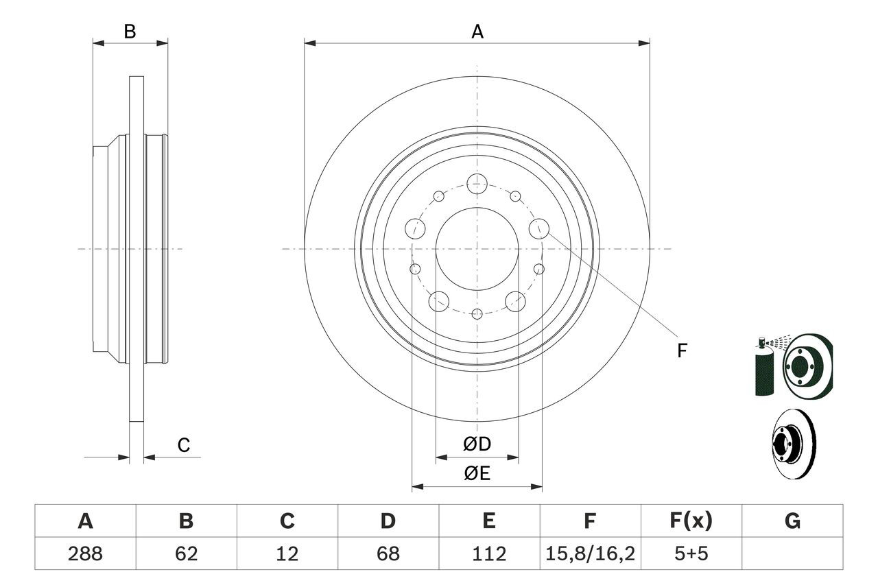 0986479309 Bosch Дискові гальма