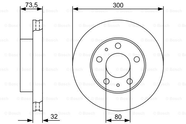 0986479315 Bosch Гальмо дискове переднє