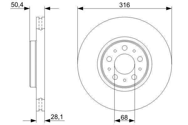 Купити 0986479322 Bosch Ротор гальмівний