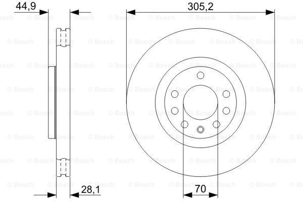 0986479325 Bosch Гальмо дискове переднє