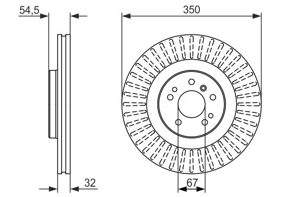 Диск переднього гальма Bosch 0986479329 ціна, від 94.09 USD