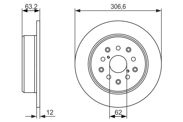 Купити 0986479339 Bosch Диск заднього гальма