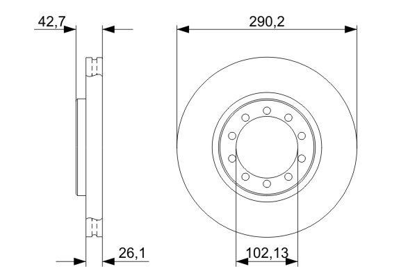 Купити 0986479342 Bosch Ротор гальмівний