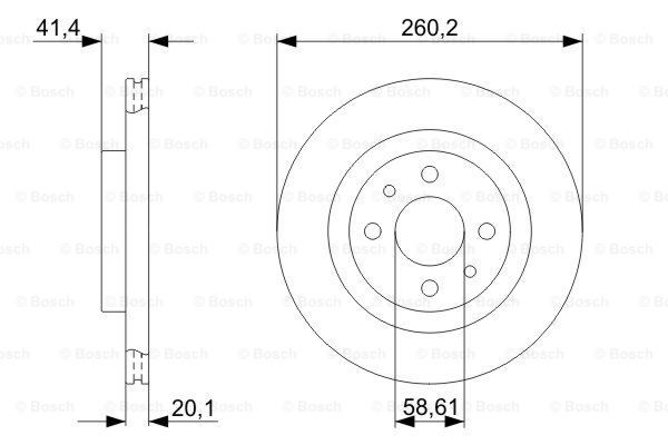 0986479346 Bosch Гальмо дискове переднє