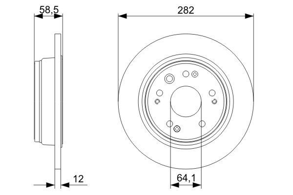Купити 0986479361 Bosch Диск заднього гальма