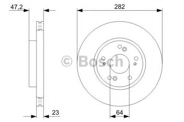 Гальмівні диски передні 0986479364 Bosch