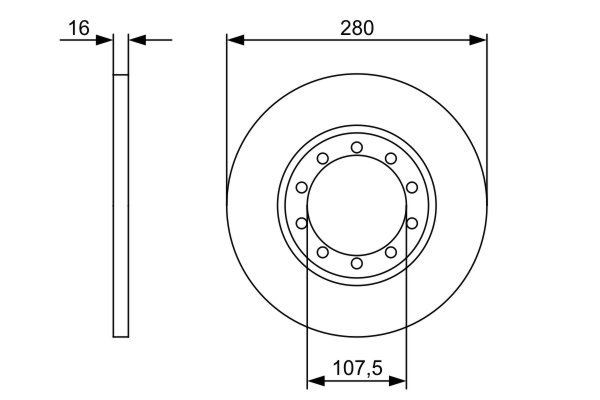 Купити 0986479390 Bosch Диск заднього гальма