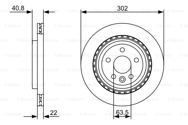 Купити 0986479398 Bosch Диск заднього гальма