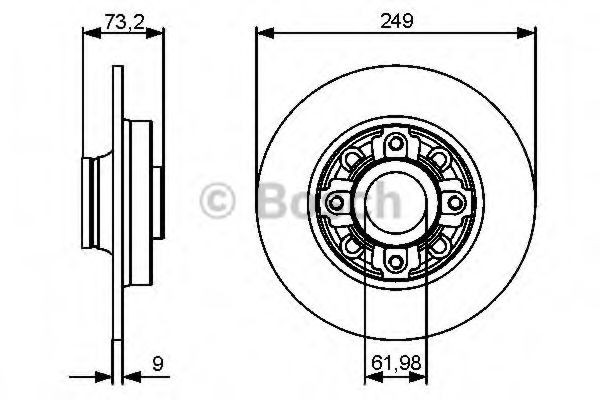 0986479400 Bosch Дискові гальма
