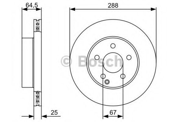Диск переднього гальма Bosch 0986479406 ціна, від 47.75 USD