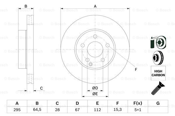 Купити 0986479407 Bosch Ротор гальмівний
