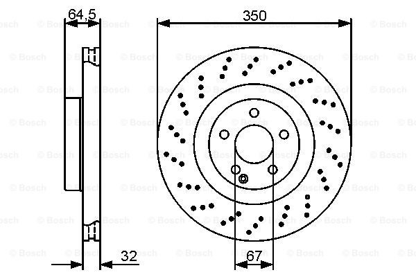 Диск переднього гальма Bosch 0986479412 ціна, від 78.81 USD