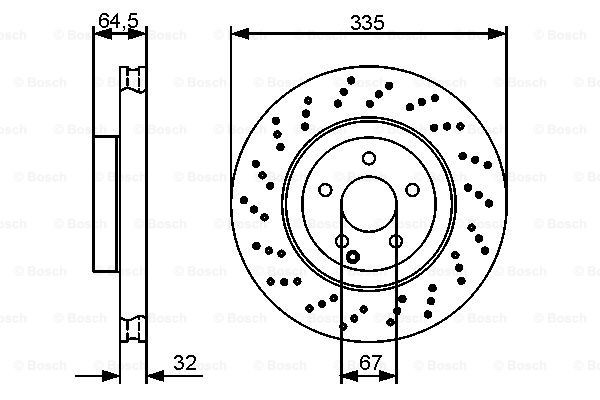 Гальмівні диски передні 0986479413 Bosch