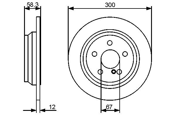 Купити 0986479414 Bosch Диск заднього гальма