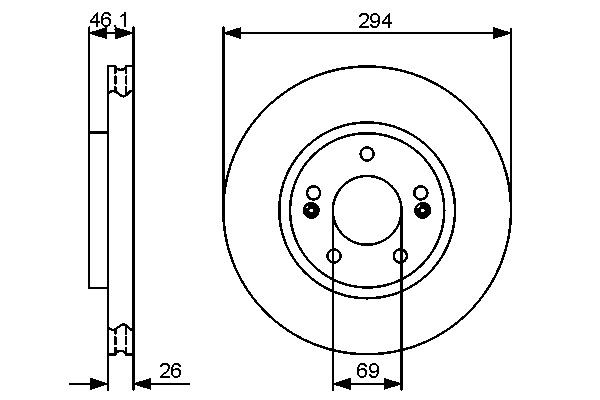 Диск переднього гальма Bosch 0986479434 ціна, від 45.03 USD