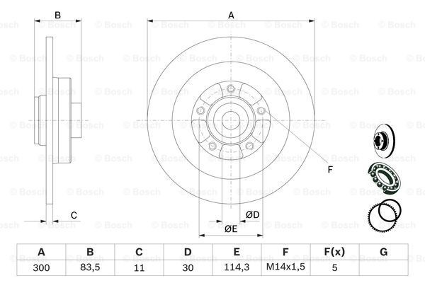 Задні дискові гальма Bosch 0986479445 ціна, від 109.48 USD