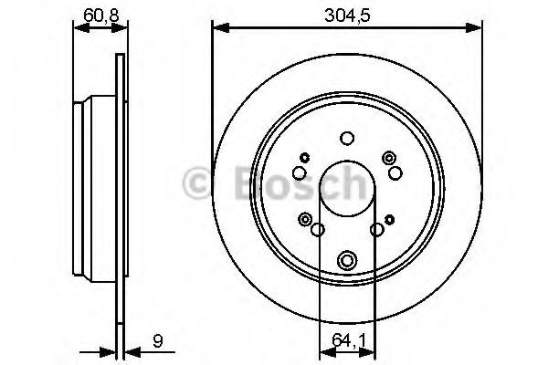 Диск гальмівний задній Bosch 0986479449