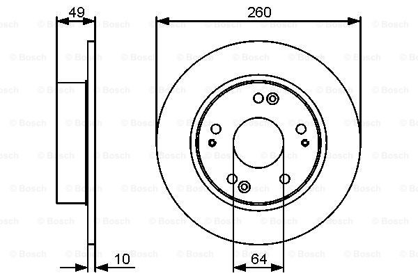 Купити 0986479450 Bosch Диск заднього гальма