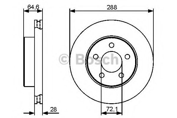 Диск переднього гальма Bosch 0986479461 ціна, від 48.77 USD