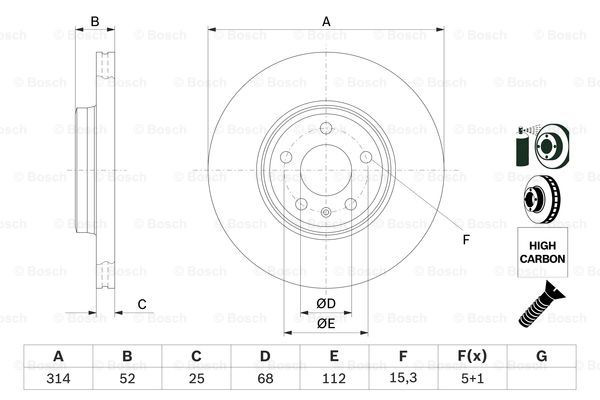 Купити 0986479467 Bosch Ротор гальмівний