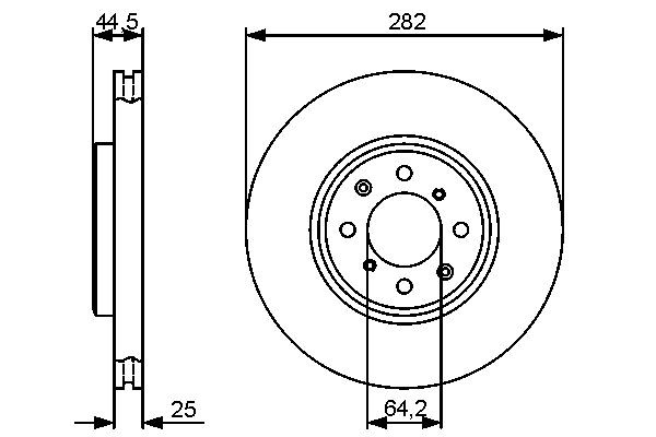 Диск переднього гальма Bosch 0986479476 ціна, від 39.93 USD