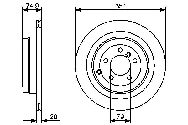 Купити 0986479479 Bosch Диск заднього гальма