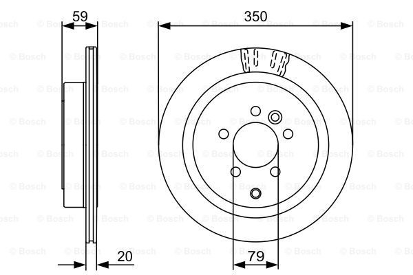 Купити 0986479492 Bosch Диск заднього гальма