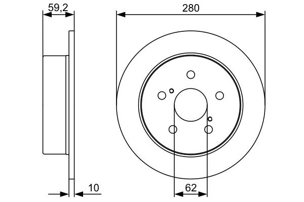 Купити 0986479520 Bosch Диск заднього гальма