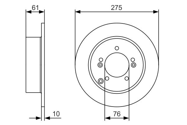 Купити 0986479525 Bosch Диск заднього гальма