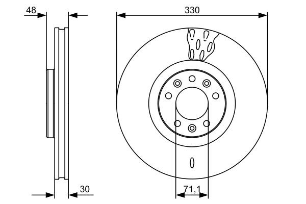 Диск переднього гальма Bosch 0986479529 ціна, від 57.10 USD