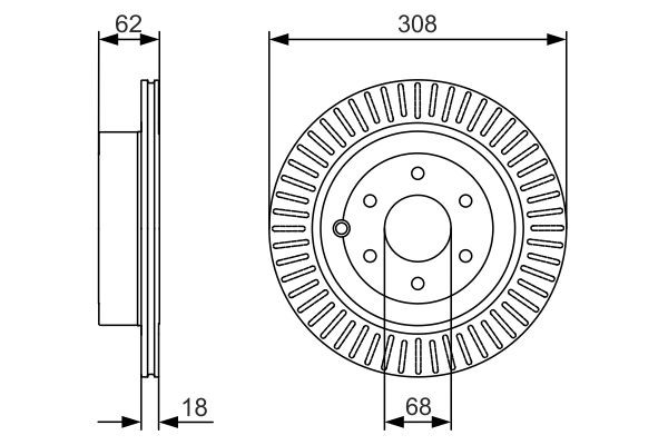 Купити 0986479533 Bosch Диск заднього гальма