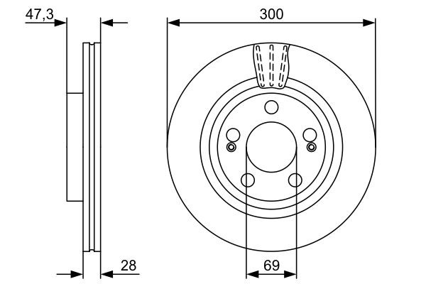 Купити 0986479537 Bosch Ротор гальмівний