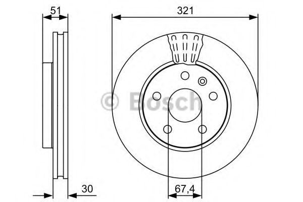 Гальмівні диски передні 0986479544 Bosch