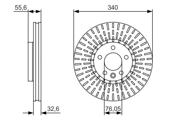 Диск переднього гальма Bosch 0986479546 ціна, від 78.61 USD