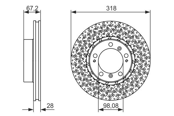 0986479549 Bosch Гальмо дискове переднє
