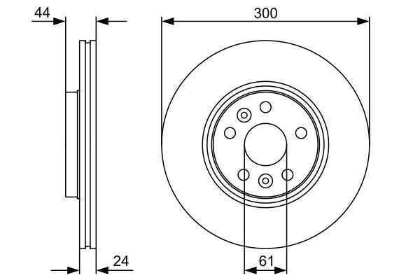 Гальмівні диски передні 0986479554 Bosch