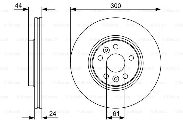 Диск переднього гальма Bosch 0986479554 ціна, від 43.03 USD