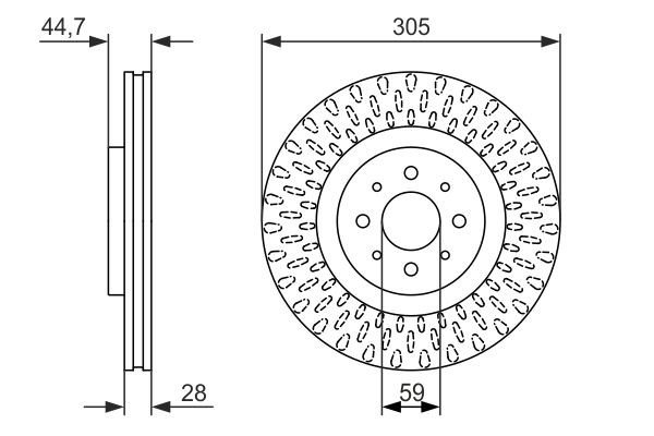 0986479570 Bosch Гальмо дискове переднє